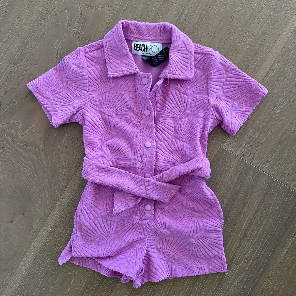 Beach Riot Lilac Textured Button-Up - Picture 2 of 3